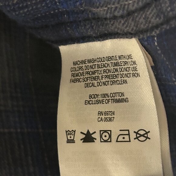 Columbia Button Up Casual Shirt Men XXL Plaid Blue Lumberjack Striped Flannel - Picture 7 of 13